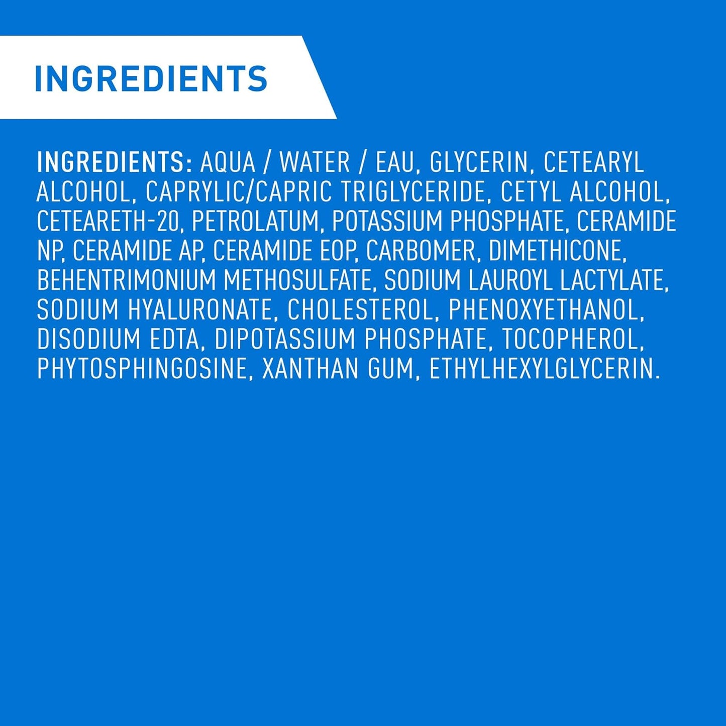 Moisturizing Cream, Daily Face, Hands, & Body Cream Moisturizer for Dry Skin with Hyaluronic Acid and Ceramides for Women and Men. Sensitive Skin, Oil-Free, Non-Comedogenic, Fragrance-Free, 539 Grams