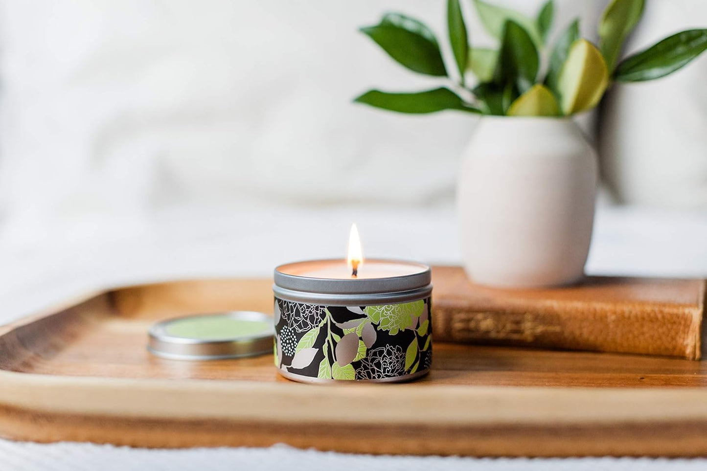 Lemongrass Lavender Luxury Scented Candles 8 Oz - Scented Candles for Home and Relaxation with Essential Oil, Ideal Soy Wax Aromatherapy, Aesthetic & Romantic, Made in the USA by