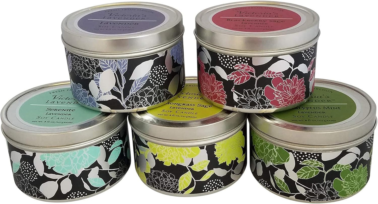Lemongrass Lavender Luxury Scented Candles 8 Oz - Scented Candles for Home and Relaxation with Essential Oil, Ideal Soy Wax Aromatherapy, Aesthetic & Romantic, Made in the USA by