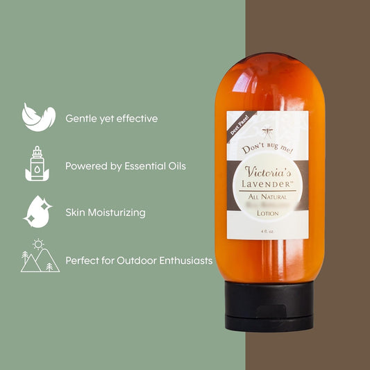 All Natural Moisturizing Body Lotion with Essential Oils - Body Lotion for Skin Protection - Outdoor & Leisure Activities - Backpackers, Campers, Hikers - Made in USA - 4 Oz