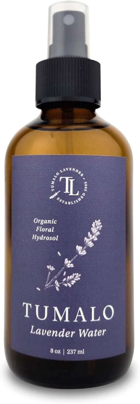 Hydrosol - Certified 100% Pure Organic Lavender Floral Water Hydrosol, Facial Toner, Aromatherapy, Skincare Set, Body Mist, Room & Linen Spray - Made in USA - 8 Oz