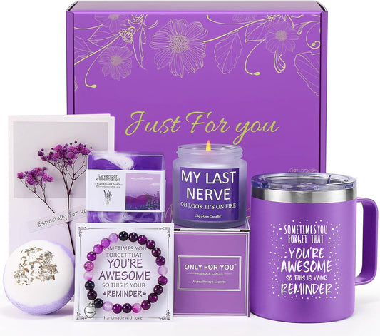 Spa Gift Basket for Women - Thoughtful Birthday, Mother's Day, and Holiday Gift Set for Friends, Family, and Coworkers