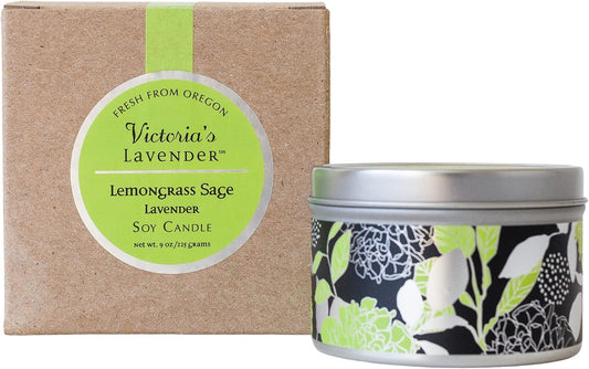 Lemongrass Lavender Luxury Scented Candles 8 Oz - Scented Candles for Home and Relaxation with Essential Oil, Ideal Soy Wax Aromatherapy, Aesthetic & Romantic, Made in the USA by